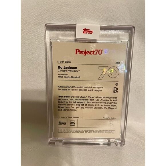 Topps Project 70 259 Bo Jackson White Sox by Ben Baller - Picture 2 of 3
